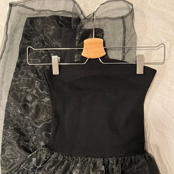 Knit Tube top cocktail Dress in black - Picture 7 of 9